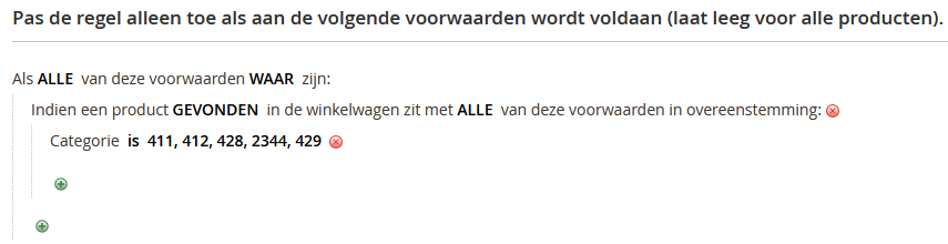 Gebruik voor promotieregels