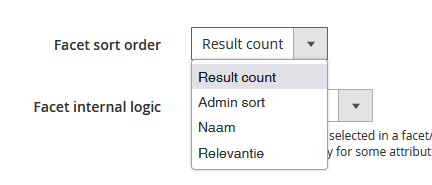 Facet sort order